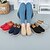 ieftine Mocasini de Damă-Women&#039;s Cowhide Spring &amp; Summer Casual Loafers &amp; Slip-Ons Creepers Round Toe Red / Blue / Almond