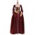 baratos Roupas de fantasias do Mundo Antigo &amp; Vintage-Vitoriano Medieval Renascentista século 18 vestido de férias Vestidos Festa a Fantasia Baile de Máscara Mulheres Algodão Ocasiões Especiais Vintage Cosplay Festa Baile de Formatura Manga Longa Longo