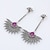 זול Modne kolczyki-Women&#039;s Purple Drop Earrings Retro Long Ladies European Ethnic Rhinestone Silver Plated Earrings Jewelry Silver For Date 1 Pair