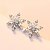 cheap Earrings-Women&#039;s Stud Earrings 3D Snowflake Ladies Stylish Simple Silver Plated Imitation Diamond Earrings Jewelry Silver For Christmas Daily 1 Pair