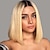 cheap Human Hair Wigs-Unprocessed Human Hair Lace Front Wig Bob Middle Part Deep Parting Kardashian style Brazilian Hair Yaki Straight Blonde Wig 150% Density Thick with Clip Women&#039;s Medium Length Human Hair Lace Wig