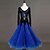 cheap Ballroom Dancewear-Ballroom Dance Dresses Women&#039;s Training Nylon / Organza / Tulle Crystals / Rhinestones Long Sleeve High Dress