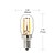 abordables Ampoules électriques-KWB 1 W Ampoules Globe LED 150-200 lm E14 S14 2 Perles LED COB Intensité Réglable Blanc Chaud 220-240 V / 1 pièce / RoHs