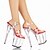 cheap Women&#039;s Sandals-Women&#039;s Heels Stiletto Heel Peep Toe PVC Summer Red / White / White / Silver / Club Shoes / Party &amp; Evening
