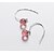 cheap Earrings-Women&#039;s Pink Crystal Hoop Earrings Classic Ladies Stylish Sweet S925 Sterling Silver Earrings Jewelry Pink For Birthday Date 1 Pair
