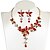cheap Jewelry Sets-Women&#039;s Synthetic Amethyst Drop Earrings Y Necklace Classic Flower Ladies Stylish Classic Earrings Jewelry White / Red / Blue For Engagement Ceremony 1 set