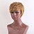 cheap Human Hair Capless Wigs-Human Hair Blend Wig Short Natural Wave Pixie Cut Short Hairstyles 2020 With Bangs Berry Natural Wave Short Side Part African American Wig Machine Made Women&#039;s 1# Strawberry Blonde / Bleach Blonde