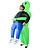 billige Julemandsdragter og julekostumer-Ghost Costume Teenager Adults&#039; Men&#039;s Funny &amp; Reluctant Halloween Halloween Festival / Holiday Fabric Green Men&#039;s Women&#039;s Easy Carnival Costumes Halloween Cartoon