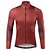 abordables Ropa de ciclismo para mujer-SANTIC Hombre Manga Larga Maillot de Ciclismo Rojo tinto Azul Gris Color sólido Bicicleta Impermeable Transpirable Secado rápido Dispersor de humedad Deportes Color sólido Ciclismo de Montaña