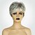 cheap Human Hair Capless Wigs-Human Hair Blend Wig Short Natural Straight Pixie Cut Short Hairstyles 2020 Dark Gray Fashionable Design Comfortable Ombre Hair Capless Women&#039;s Black / Grey 8 inch / Natural Hairline