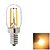 ieftine Becuri-KWB 1 W Bulb LED Glob 150-200 lm E14 S14 2 LED-uri de margele COB Intensitate Luminoasă Reglabilă Alb Cald 220-240 V / 1 bc / RoHs
