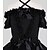 Χαμηλού Κόστους Lolita Φορέματα-Γλυκιά Λολίτα Κομψό φόρεμα διακοπών Φορέματα Γυναικεία Κοριτσίστικα Βαμβάκι Ιαπωνικά Κοστούμια Cosplay Μεγάλα Μεγέθη Προσαρμοσμένη Μαύρο Βραδινή τουαλέτα Μονόχρωμο Πεταλούδα Κοντομάνικο