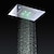 levne Luxusní stropní sprchy-500*360 chrom/3-barevné led koupelnové baterie dešťová baterie kompletní s nerezovou dešťovou sprchovou hlavicí na stropě, změna barvy podle teploty vody, vodní výkon, není potřeba baterie