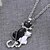 رخيصةأون قلادات-Women&#039;s Pendant Necklace 3D Cat Ladies Simple Sweet Alloy Silver 42+5 cm Necklace Jewelry 1pc For Daily