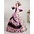 cheap Historical &amp; Vintage Costumes-Rococo Victorian 18th Century Dress Party Costume Masquerade Women&#039;s Lace Satin Costume Purple Vintage Cosplay Party Prom Long Sleeve Floor Length Long Length / Hat