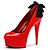 cheap Women&#039;s Heels-Women&#039;s Heels Stiletto Heel LED Shoes Club Shoes Wedding Dress Party &amp; Evening Bowknot Fleece Patent Leather Summer Black / Red / Black / Red