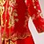 cheap Ethnic &amp; Cultural Costumes-Bride Vintage Chinese Red Cheongsam Outfits Chinese Style Cheongsam Qipao Women&#039;s Sequins Silk Costume Red+Golden Vintage Cosplay Engagement Party Bridal Shower Long Sleeve