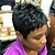 cheap Human Hair Capless Wigs-Human Hair Blend Wig Short Straight Short Hairstyles 2020 Berry Straight Side Part Machine Made Women&#039;s Natural Black #1B Medium Auburn#30 White