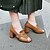 billige Højhælede sko til kvinder-Dame Hæle Kraftige Hæle Kigge Tå Daglig Office &amp; Karriere Spænde Ensfarvet PU Hvid / Gul / Lys pink / 2-3