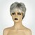 cheap Human Hair Capless Wigs-Human Hair Blend Wig Short Natural Straight Pixie Cut Short Hairstyles 2020 Dark Gray Fashionable Design Comfortable Ombre Hair Capless Women&#039;s Black / Grey 8 inch / Natural Hairline