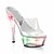 preiswerte Clogs &amp; Pantoletten für Damen-Damen Cloggs &amp; Pantoletten Plattform Stöckelabsatz Club-Schuhe Lucite Ferse Kleid Party &amp; Festivität Kristall Absatz PVC Sommer Weiß / Rot / Blau