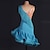 cheap Latin Dancewear-Dance Salsa Latin Dance Dress Fringed Tassel Crystals / Rhinestones Women‘s Training Performance Sleeveless High Spandex Tulle