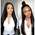 billige Blondeparykker med menneskehår-Remy Human Hair Full Lace Lace Front Wig Asymmetrical style Brazilian Hair Straight Natural Straight Natural Black Wig 130% 150% 180% Density with Baby Hair Soft Women Easy dressing Best Quality