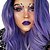 cheap Synthetic Lace Wigs-Synthetic Wig Synthetic Lace Front Wig Cosplay Wig Straight Classic kinky Straight Layered Haircut Side Part Lace Front Wig Medium Length Bright Purple Synthetic Hair 35.5 inch Women&#039;s Fashionable