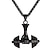 cheap Men&#039;s Necklaces-Men&#039;s Pendant Necklace Chunky Casual / Sporty Fashion Stainless Steel Black Gold Silver 55 cm Necklace Jewelry 1pc For Gift Daily