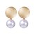 cheap Earrings-Women&#039;s Stud Earrings Classic Ladies Artistic Imitation Pearl Earrings Jewelry Golden For Party / Evening Ceremony 1 Pair