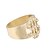 رخيصةأون خواتم-خاتم 3D ذهبي مطلية بالذهب عيار 18 حجر الراين سبيكة سيدات تصميم فريد موضة 1PC 9 10 / نسائي