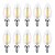 olcso LED-es izzószálas izzók-YWXLIGHT® 10pcs 4 W LED gyertyaizzók Izzószálas LED lámpák 300-400 lm E14 C35 4 LED gyöngyök COB Karácsonyi esküvői dekoráció Meleg fehér Fehér 220-240 V