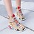 זול סניקרס לנשים-Women&#039;s Sneakers Plus Size Daily Color Block Wedge Heel Round Toe Casual Preppy Walking Satin Lace-up Black Beige