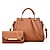 baratos Conjunto de Bolsas-Women&#039;s Bags PU Bag Set 2 Pieces Purse Set Buttons Zipper for Date / Outdoor Black / Blue / Red / Brown / Bag Sets / Fall &amp; Winter