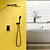 ieftine Shower Faucets-Shower Faucet Set - Rainfall Contemporary Painted Finishes Wall Mounted Ceramic Valve Bath Shower Mixer Taps / Brass