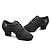 abordables Chaussures de danse d&#039;entraînement-Femme Chaussures Latines Salon Entraîner des chaussures de danse Danse en ligne Utilisation Soirée Entraînement Rubans Oxford Bas à deux points Talon épais Lacet Noir