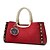 cheap Handbag &amp; Totes-Women&#039;s Zipper PU Top Handle Bag Black / Wine / Gold