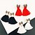 abordables Pendientes-Mujer Pendientes colgantes Borlas Lazo damas Elegante Clásico Perla Artificial Brillante Aretes Joyas Blanco / Negro / Rojo Para Diario 1 Par