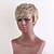 cheap Human Hair Capless Wigs-Human Hair Blend Wig Short Natural Wave Pixie Cut Short Hairstyles 2020 With Bangs Berry Natural Wave Short Side Part African American Wig Machine Made Women&#039;s 1# Strawberry Blonde / Bleach Blonde