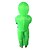 cheap Santa Suits &amp; Christmas Costumes-Ghost Costume Teenager Adults&#039; Men&#039;s Funny &amp; Reluctant Halloween Halloween Festival / Holiday Fabric Green Men&#039;s Women&#039;s Easy Carnival Costumes Halloween Cartoon