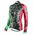 cheap Women&#039;s Cycling Clothing-ILPALADINO Women&#039;s Long Sleeve Cycling Jersey Winter Elastane Green Floral Botanical Bike Top Mountain Bike MTB Road Bike Cycling Breathable Quick Dry Ultraviolet Resistant Sports Clothing Apparel