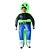 ieftine Costume Moș Crăciun-Fantomă Costume Adolescent Adulți Bărbați Amuzant &amp; Reticent Halloween Halloween Festival / Sărbătoare Material Textil Verde Bărbați Pentru femei Uşor Costume de Carnaval Halloween Desene Animate