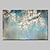 זול ציורי פרחים/צמחייה-Oil Painting Hand Painted Horizontal Abstract Floral / Botanical Modern Stretched Canvas