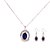 cheap Jewelry Sets-Women&#039;s AAA Cubic Zirconia Drop Earrings Pendant Necklace Bridal Jewelry Sets Hollow Out Ladies Simple Trendy Fashion Rhinestone Earrings Jewelry Dark Blue / Purple / Red For Evening Party Festival 1