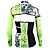 cheap Women&#039;s Cycling Clothing-ILPALADINO Women&#039;s Cycling Jersey Long Sleeve Winter Bike Top with 3 Rear Pockets Mountain Bike MTB Road Bike Cycling Breathable Ultraviolet Resistant Quick Dry Mint Green Floral Botanical Elastane