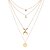 cheap Necklaces &amp; pendants-1PC Chain Necklace Layered Necklace For Women&#039;s Party / Evening Holiday Alloy Layered Moon Crescent Moon double horn