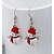olcso ファッションピアス・イヤリング-Women&#039;s Drop Earrings Long 3D Ladies Sweet Rhinestone Earrings Jewelry Silver For Christmas 1 Pair