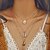 abordables Collares-Mujer Collares en capas collar largo Multi capa damas Europeo De moda Bikini Legierung Dorado 41 cm Gargantillas Joyas 1pc Para Noche Enamorado