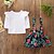 billige Sets-Girls&#039; 3D Floral Print Clothing Set Long Sleeve Fall Active Basic Cotton Polyester Spandex Kids Toddler Daily Sports Slim