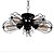 cheap Ceiling Lights-QINGMING® 5-Light 38 cm Mini Style / Bulb Included Flush Mount Lights Metal Painted Finishes Vintage 110-120V / 220-240V / E26 / E27